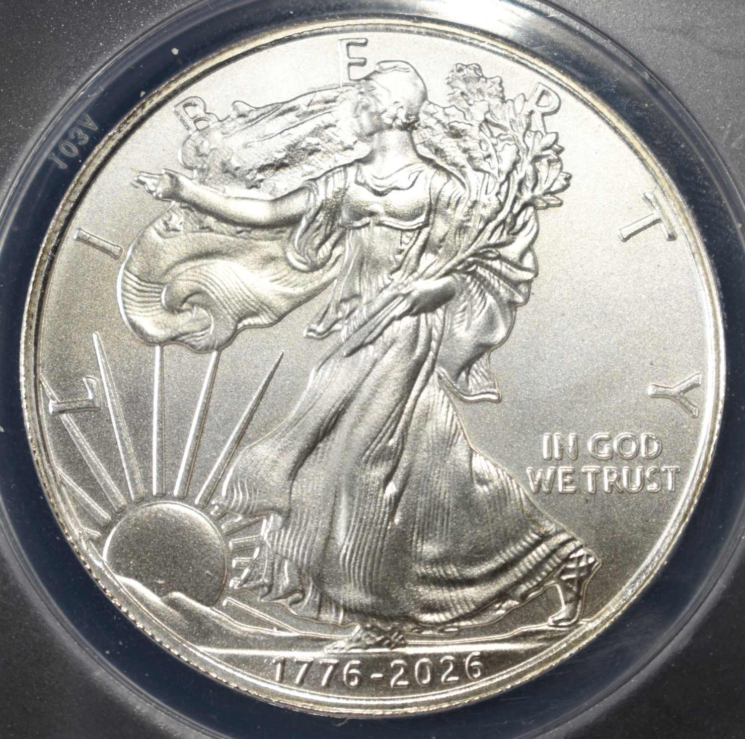 1776-2026 ASE CONCEPT DOLLAR 1 OZ 0.999 ANACS MS69