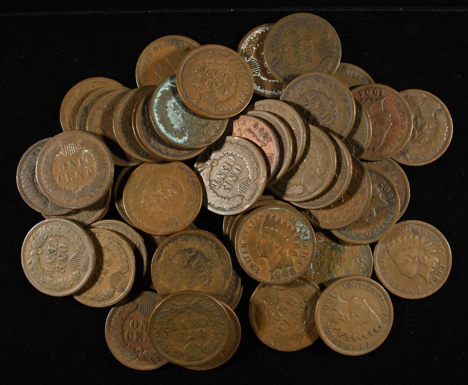 (50) INDIAN CENTS