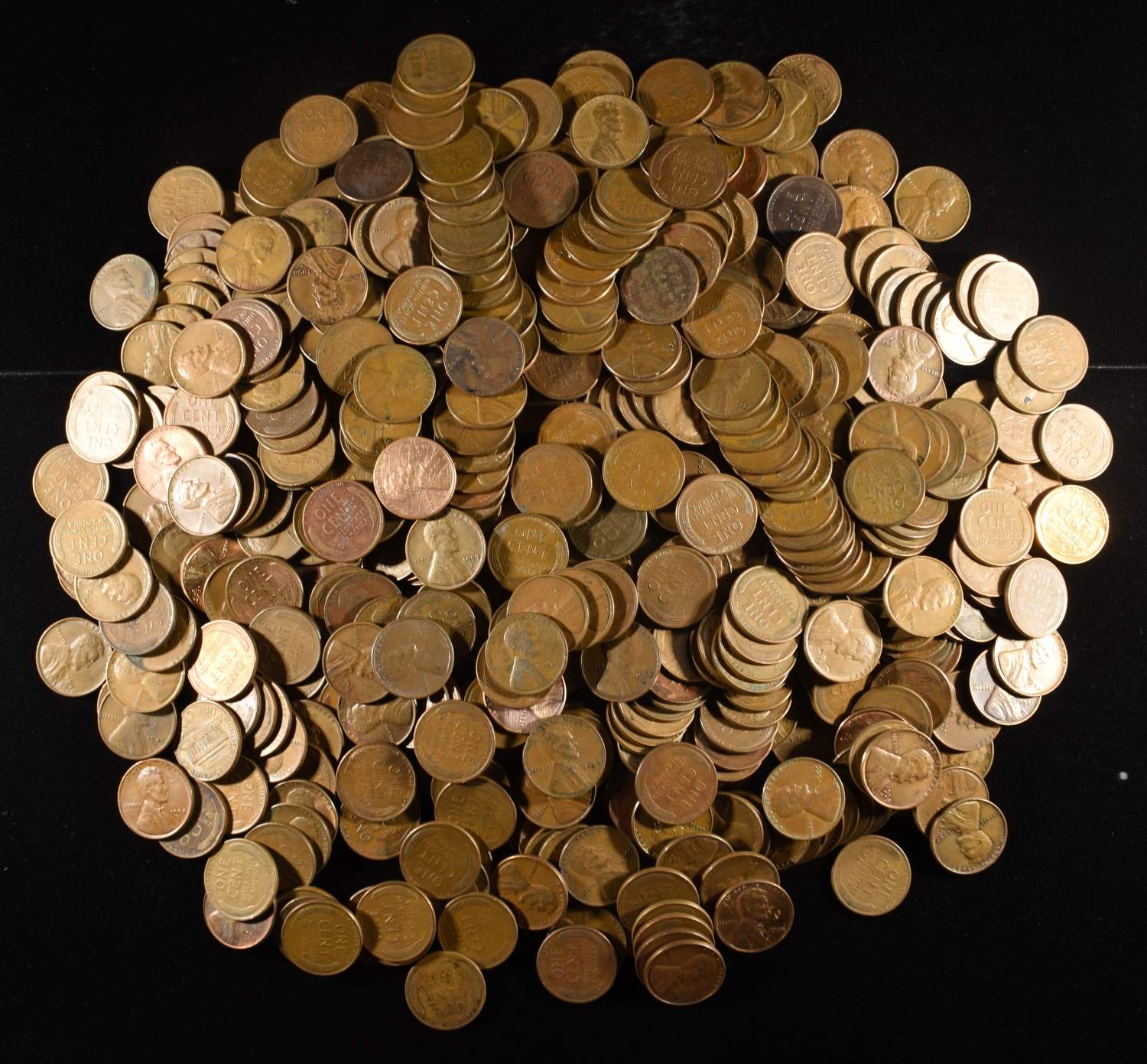 (500) WHEAT CENTS: MIXED DATES