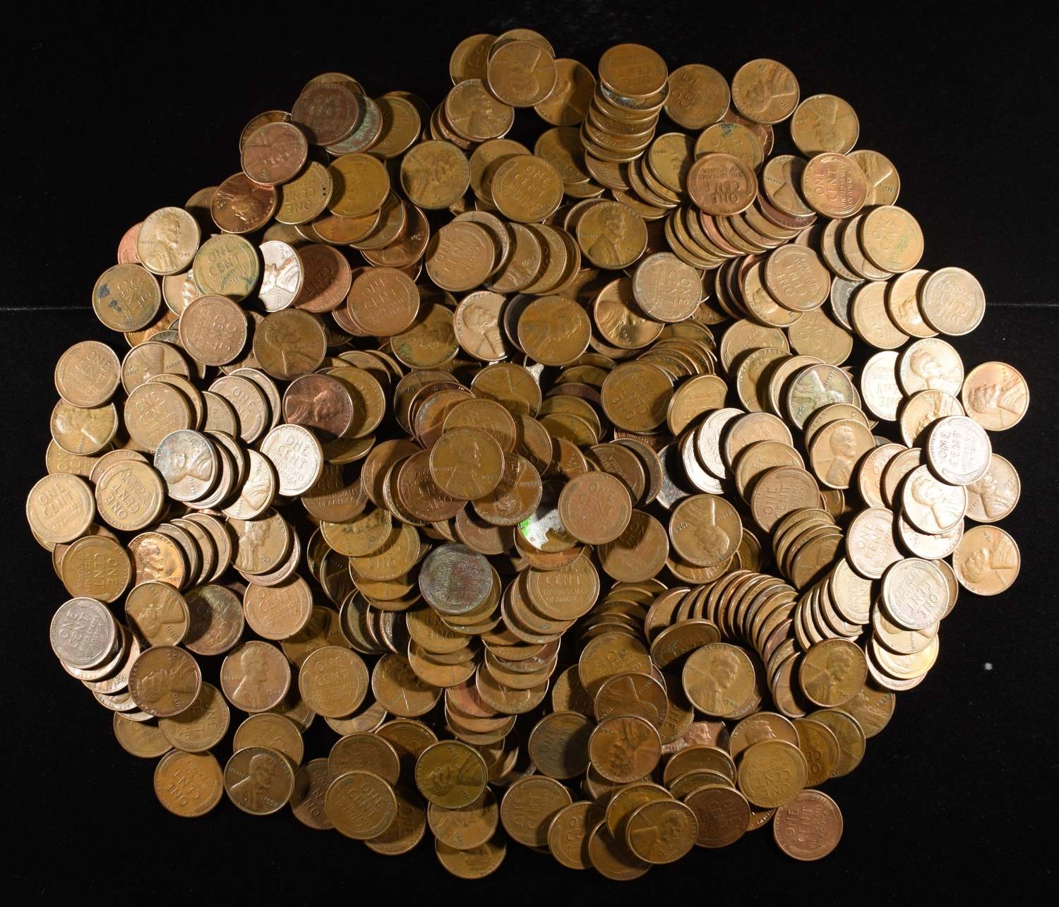 (500) 40'S & 50'S WHEAT CENTS