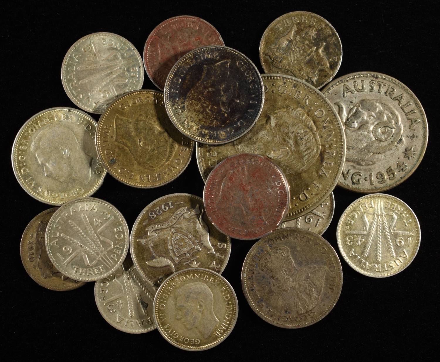 AUSTRALIAN SILVER COIN LOT ASW 1.18