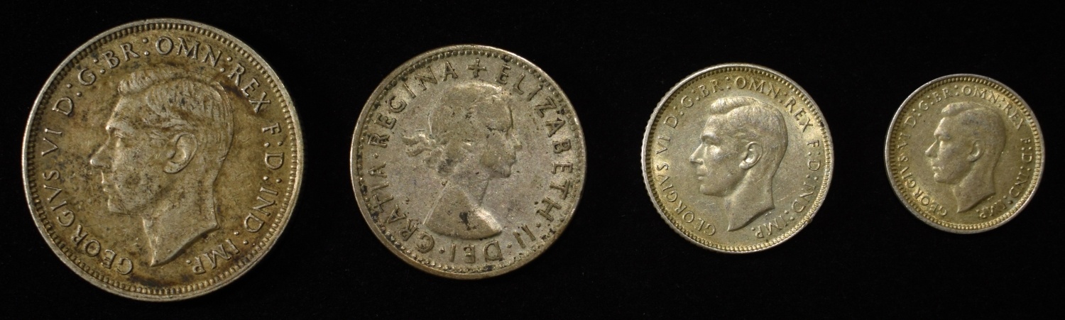 AUSTRALIAN SILVER COIN LOT ASW 1.18