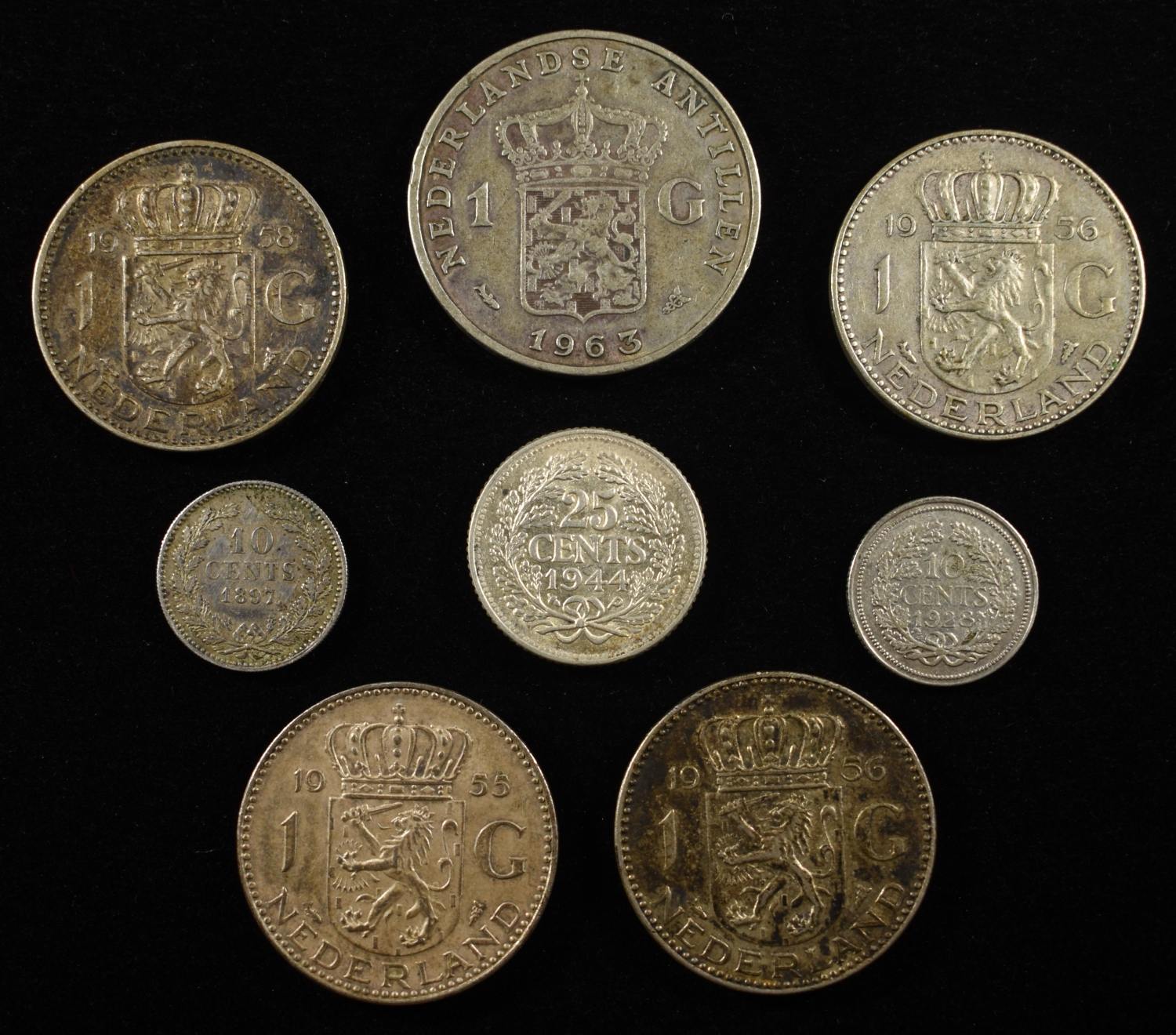 NETHERLANDS SILVER COIN LOT ASW .96