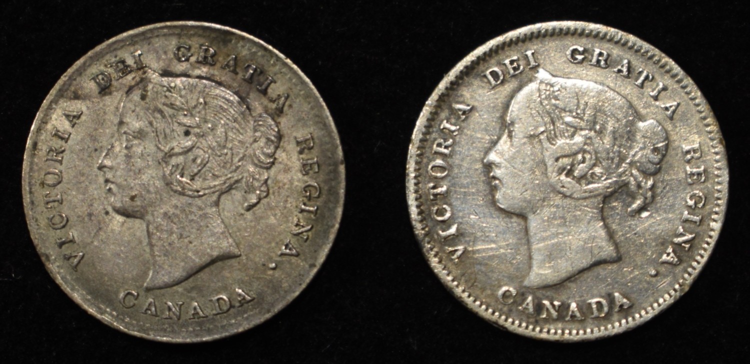 (15) 92.5% SILVER CANADIAN 5 CENTS