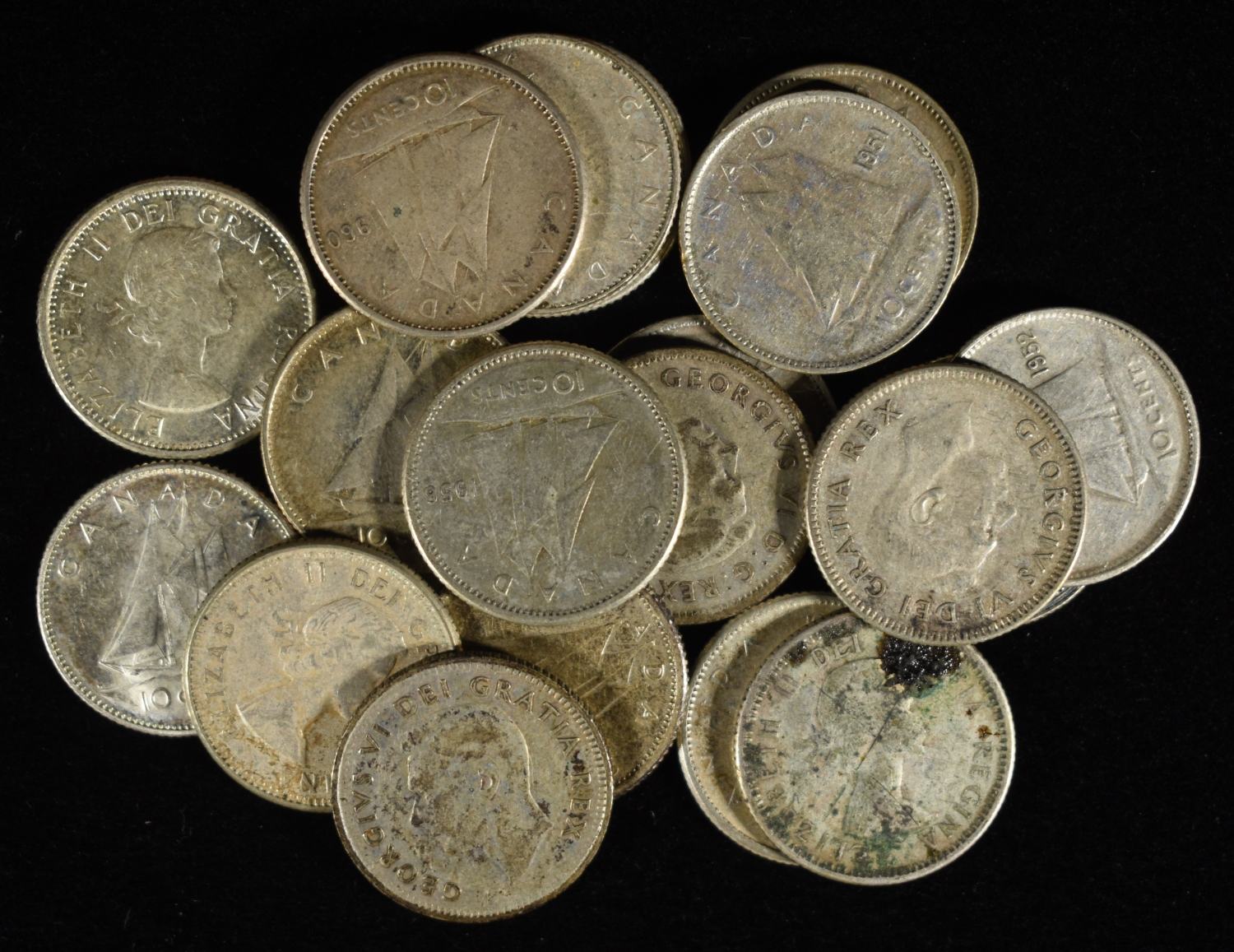 (20) 10C CANADIAN 80% SILVER