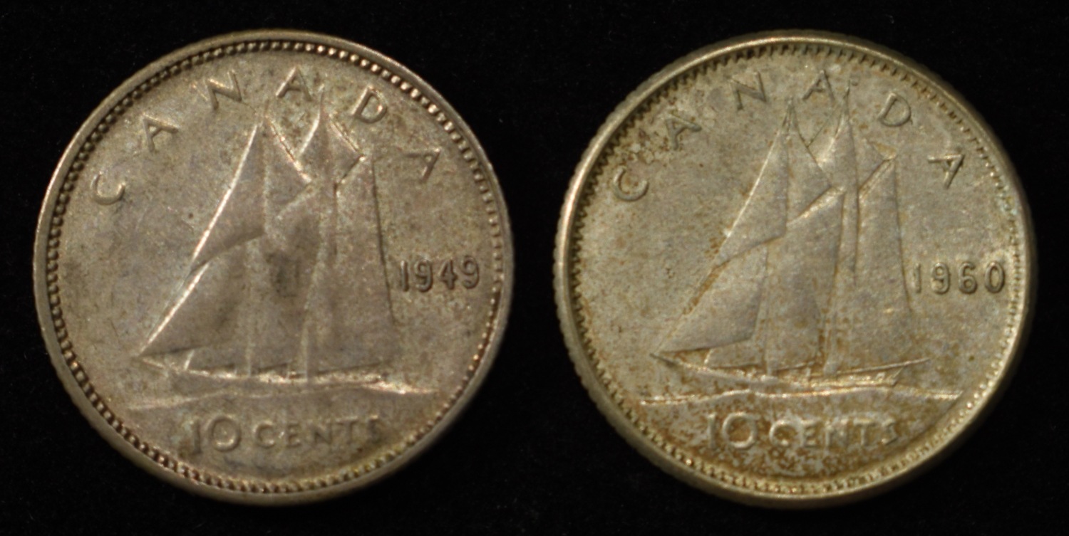 (20) 10C CANADIAN 80% SILVER