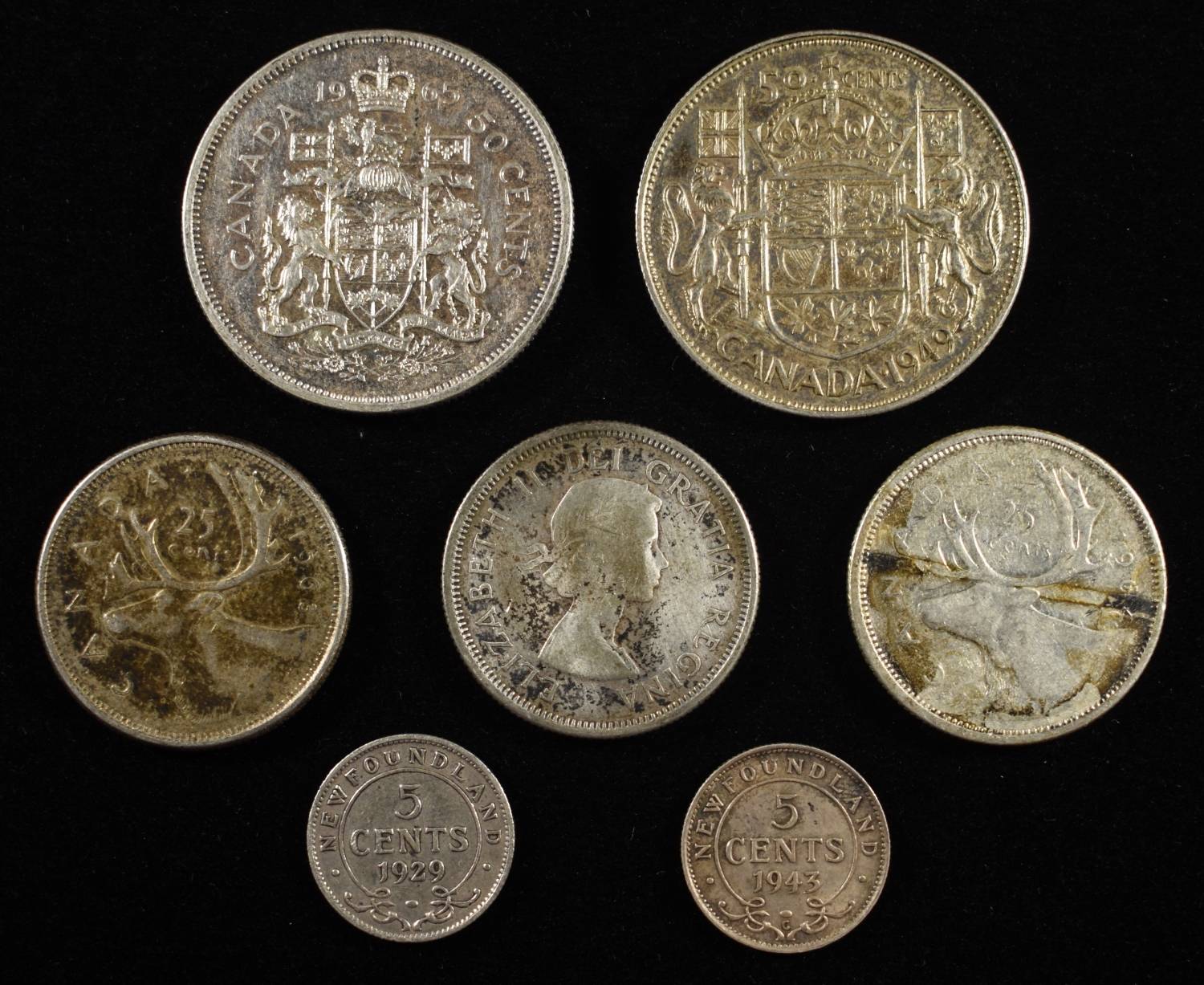 MIXED CANADIAN 80-92.5% SILVER