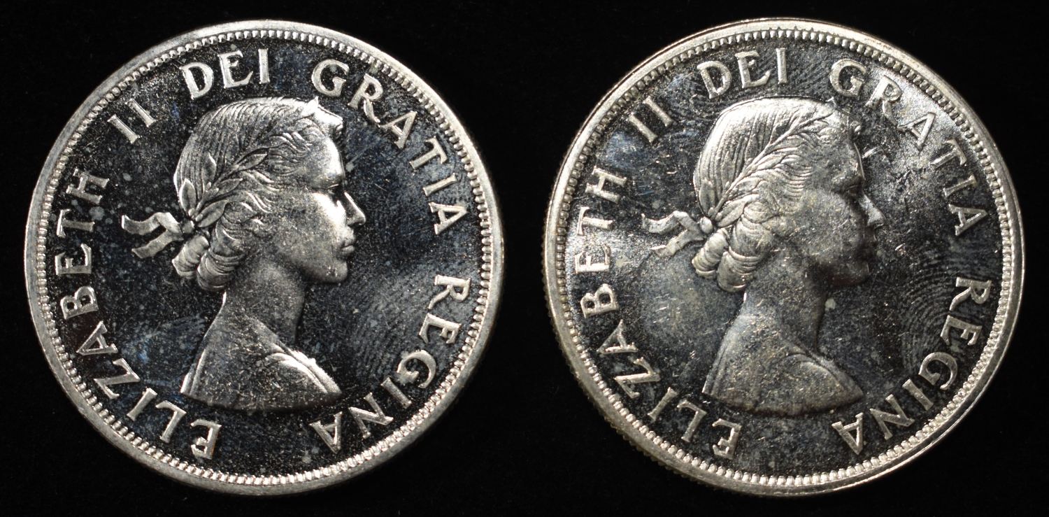 (2)80% SILVER CANADIAN DOLLARS