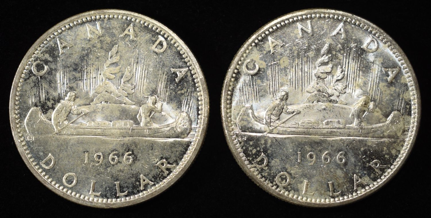(2) 80% SILVER CANADIAN DOLLARS