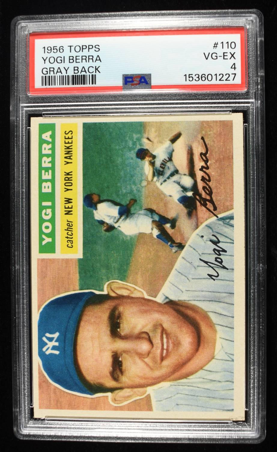 1956 TOPPS #110 YOGI BERRA PSA VG-EX 4