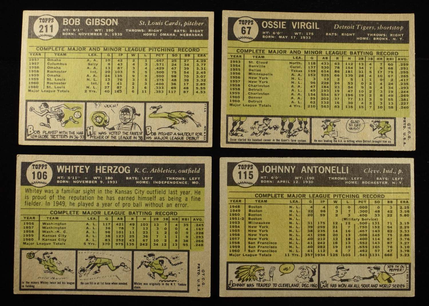 1961 TOPPS MLB #211 & 25 COMMON CARDS