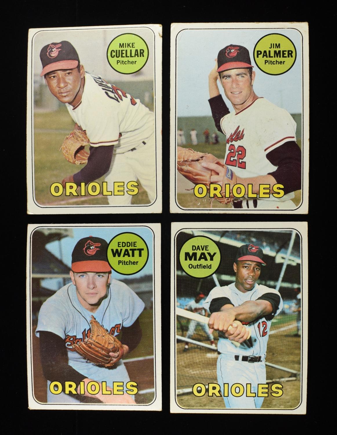 (18) 1969 TOPPS ORIOLES, CUELLAR, PAMER, WEAVER