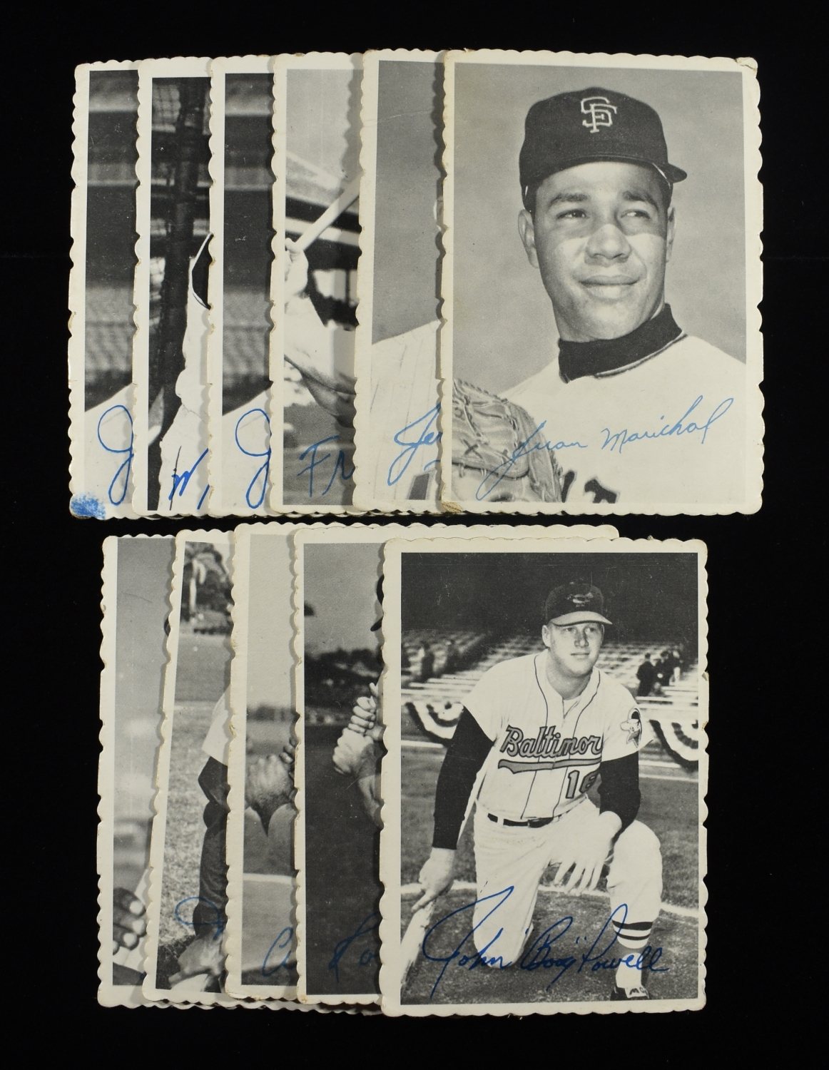 (11) 1969 TOPPS PHOTO CARDS, CLEMENTE, MARICHAL