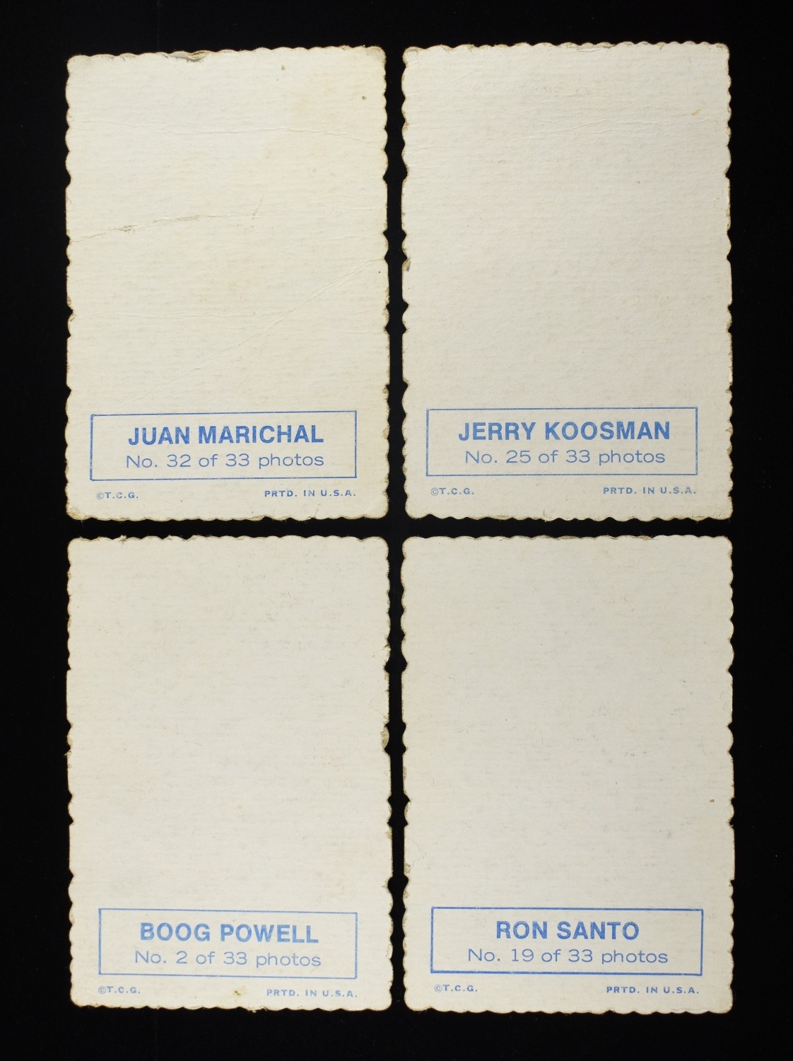 (11) 1969 TOPPS PHOTO CARDS, CLEMENTE, MARICHAL