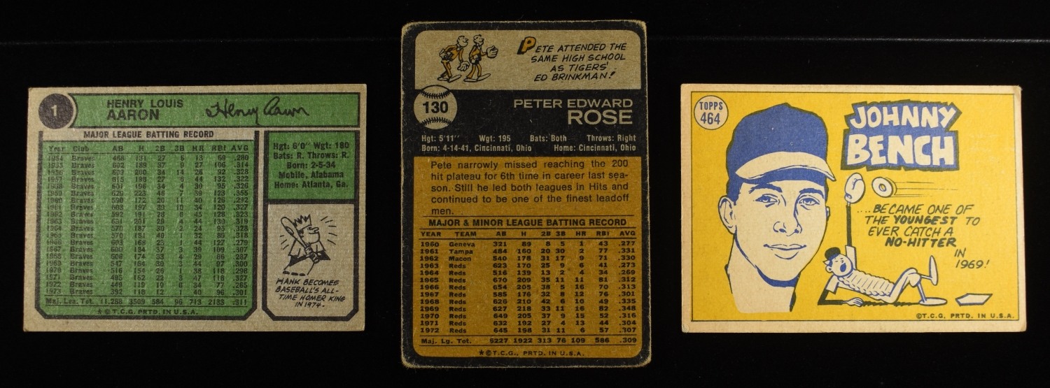 (3) BASEBALL CARDS COLLECTORS LOT
