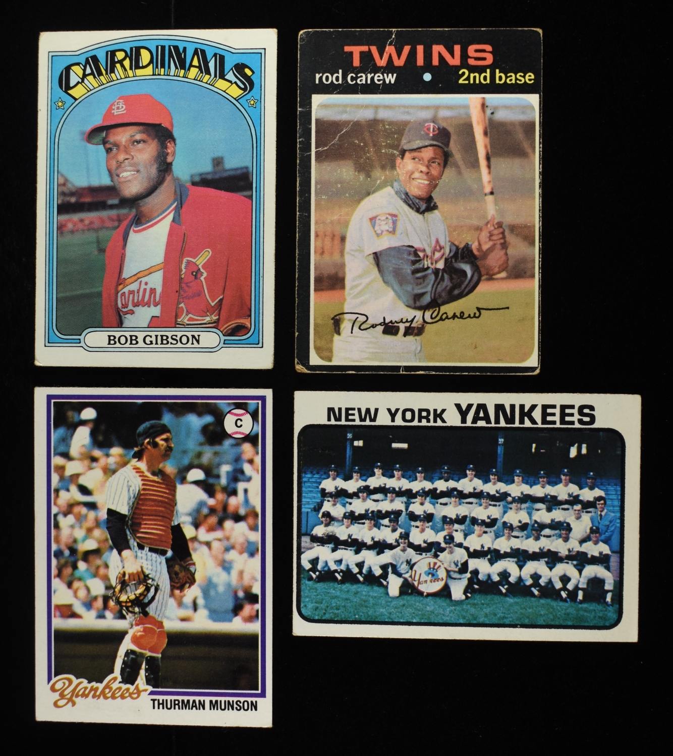 (4) BASEBALL CARDS COLLECTORS LOT