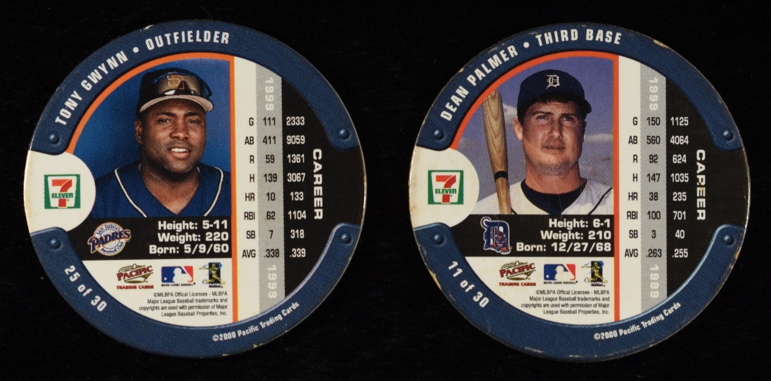 (20) TOPPS MBL CARDS & (5) 2000 7/11 TRADING COINS