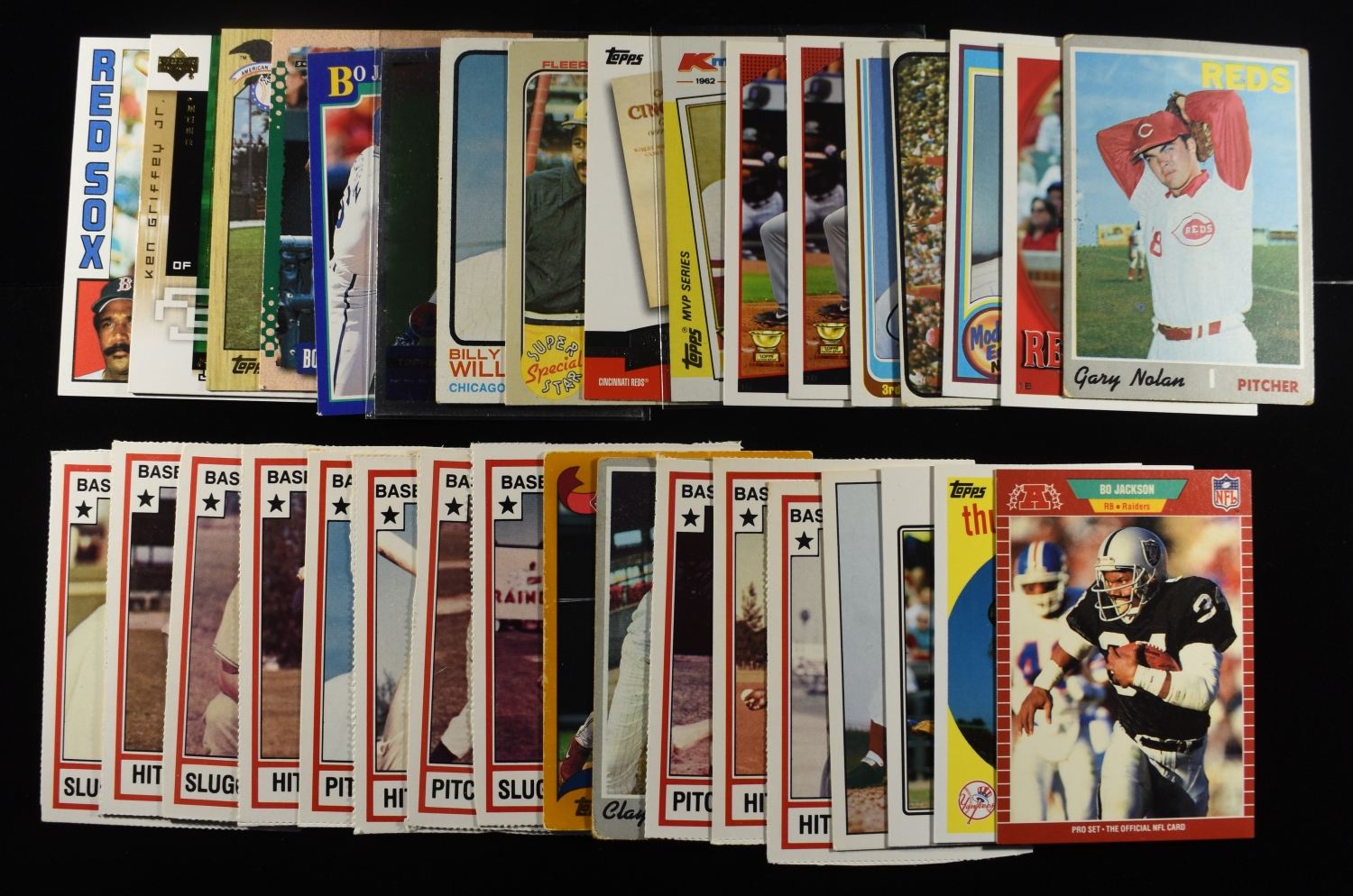 (1) FOOTBALL & (33) BASEBALL CARDS COLLECTORS LOT