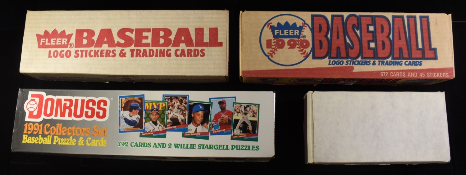 (1) FOOTBALL & (3) BASEBALL CARD COLLECTIONS