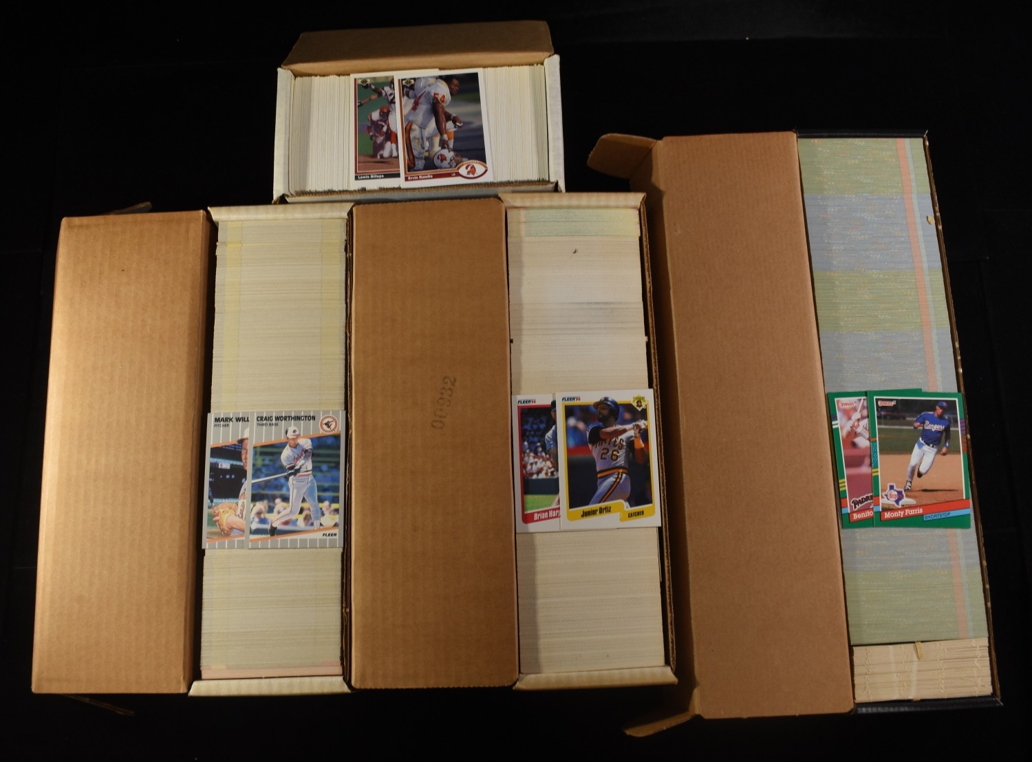 (1) FOOTBALL & (3) BASEBALL CARD COLLECTIONS