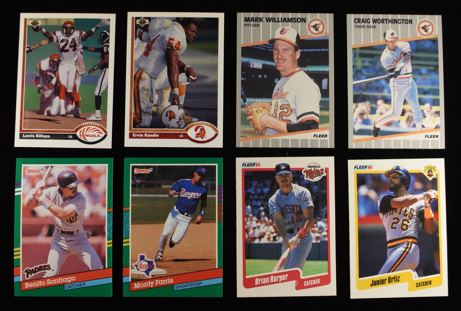 (1) FOOTBALL & (3) BASEBALL CARD COLLECTIONS