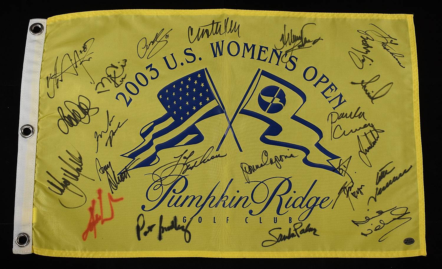 2003 WOMENS US OPEN SIGNED PIN FLAG