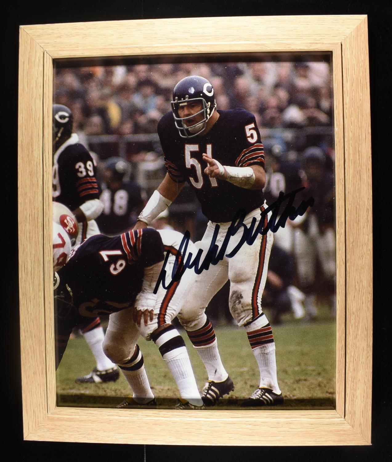 DICK BUTKUS 8X10 SIGNED PHOTO W/COA
