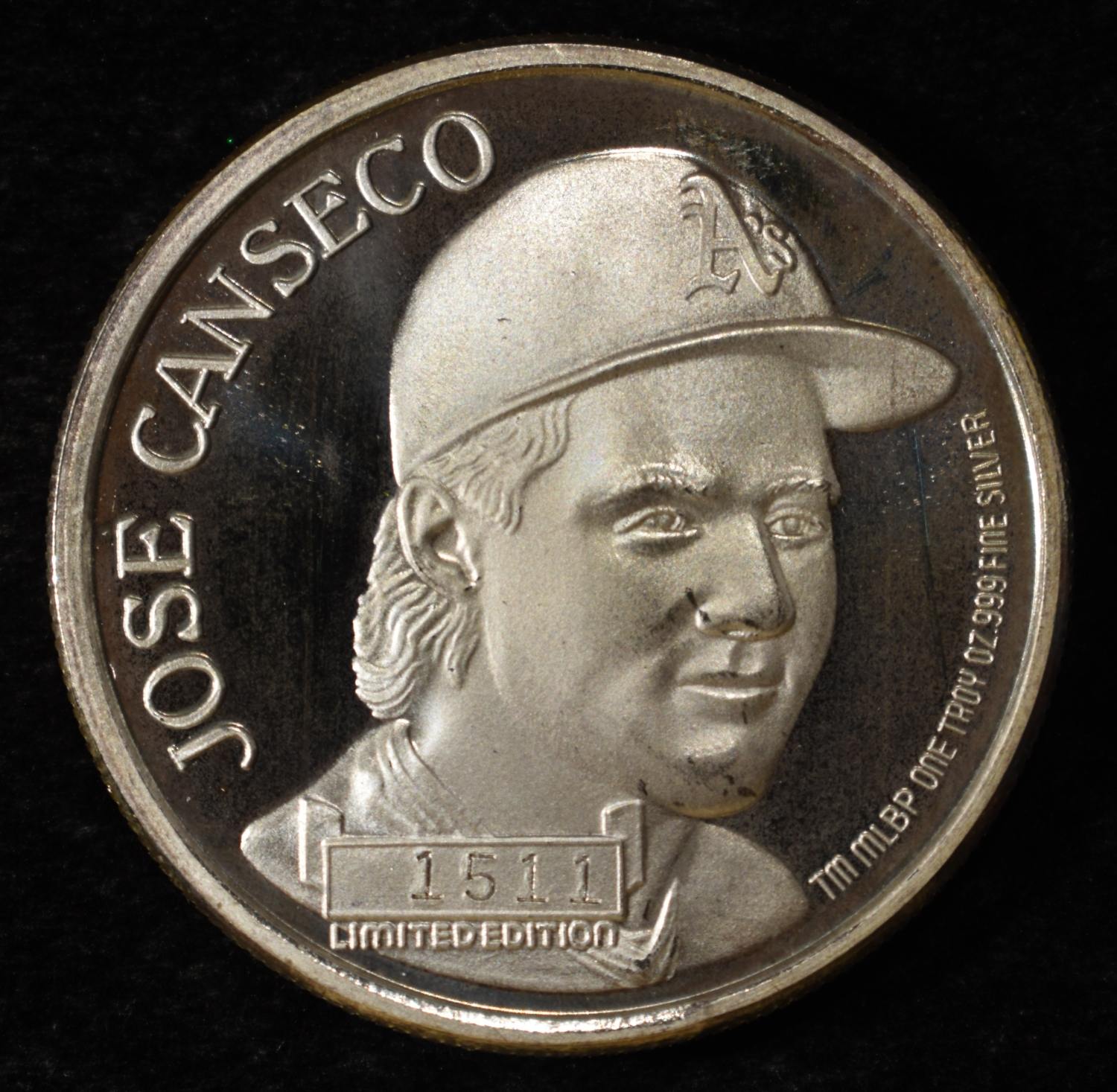 JOSE CANSECO 1 OZ .999 SILVER ROUND