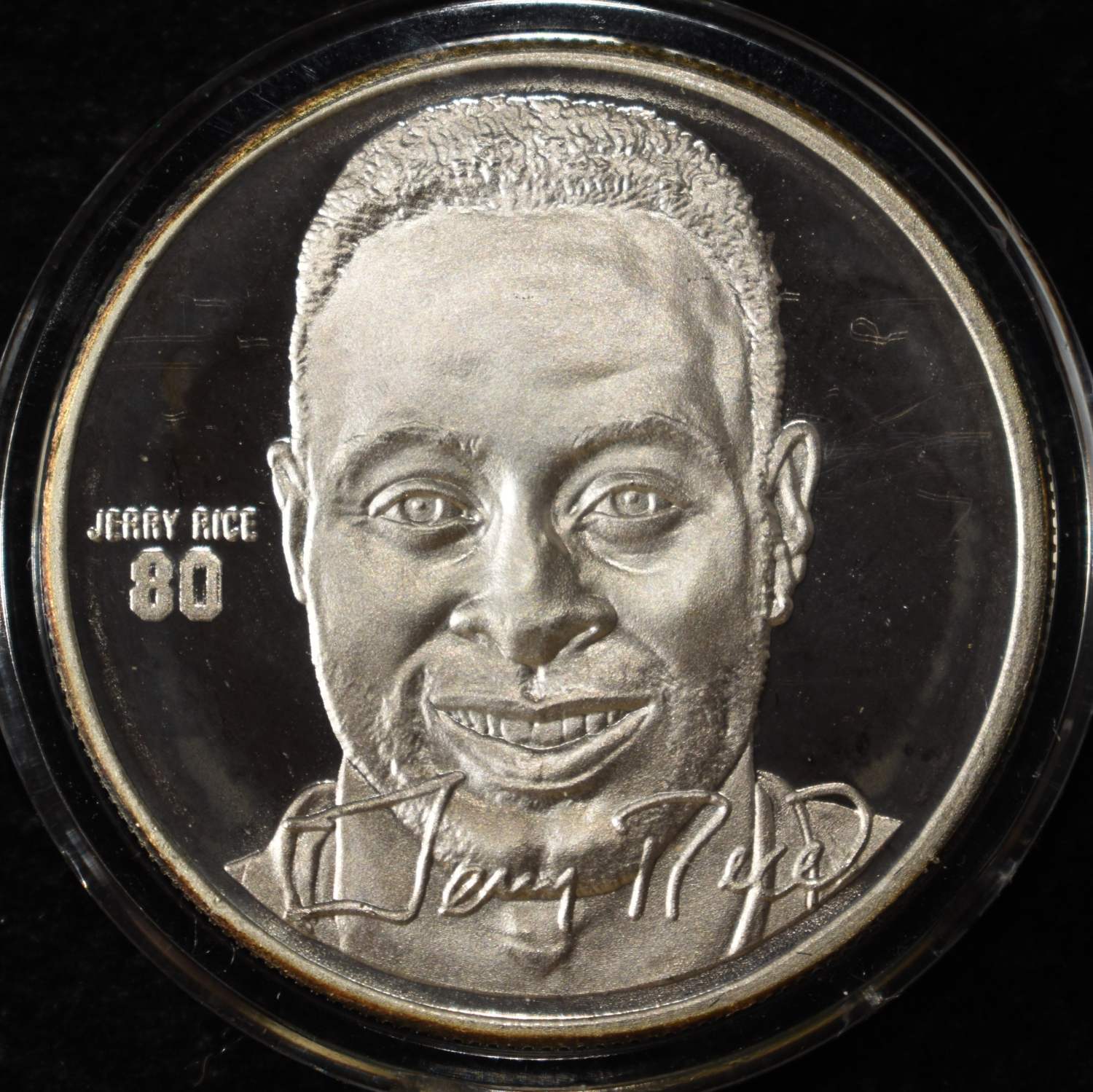 JERRY RICE 1 OZ .999 SILVER ROUND