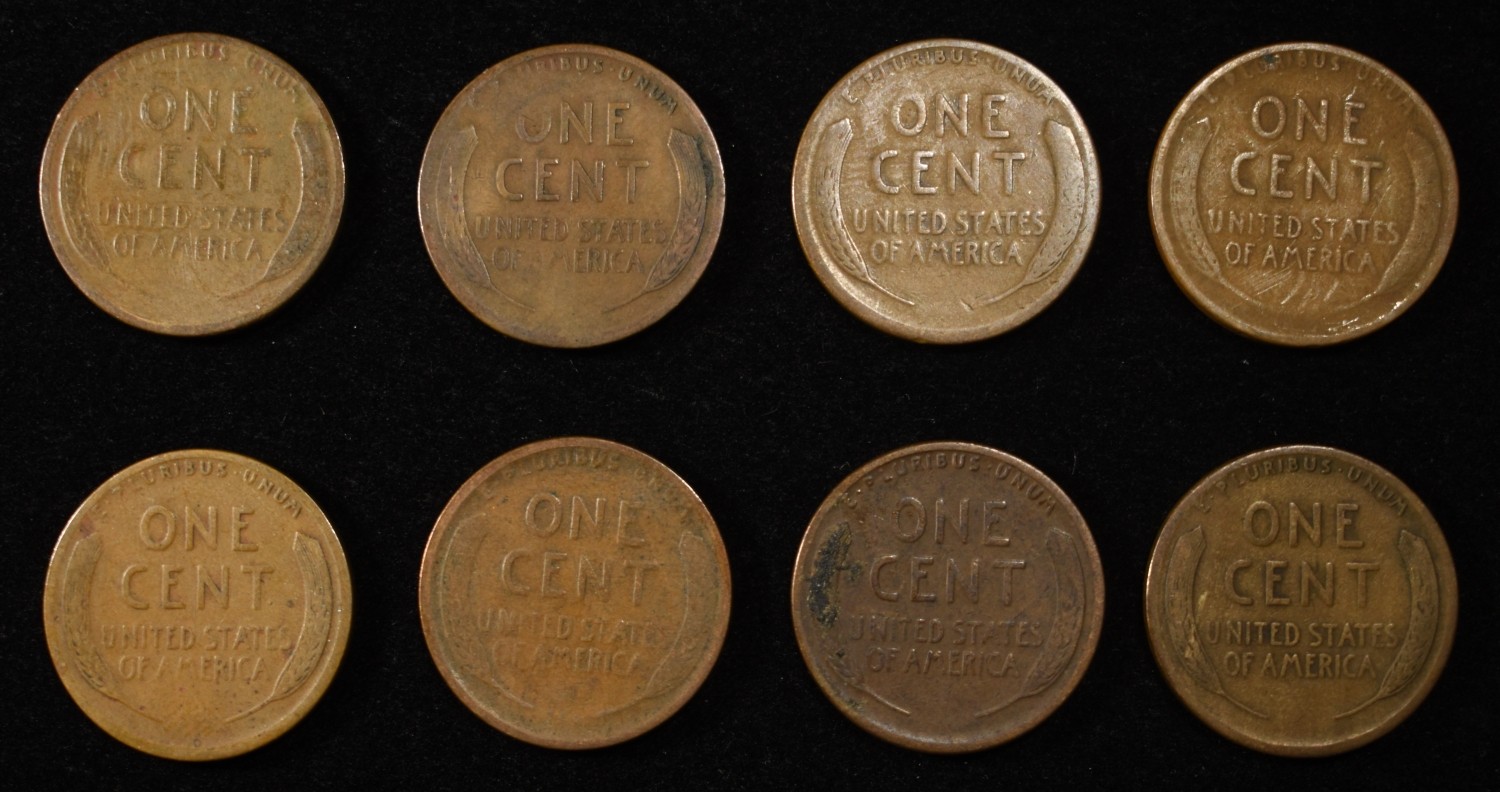 8 NICE EARLY SEMIKEY WHEAT CENTS