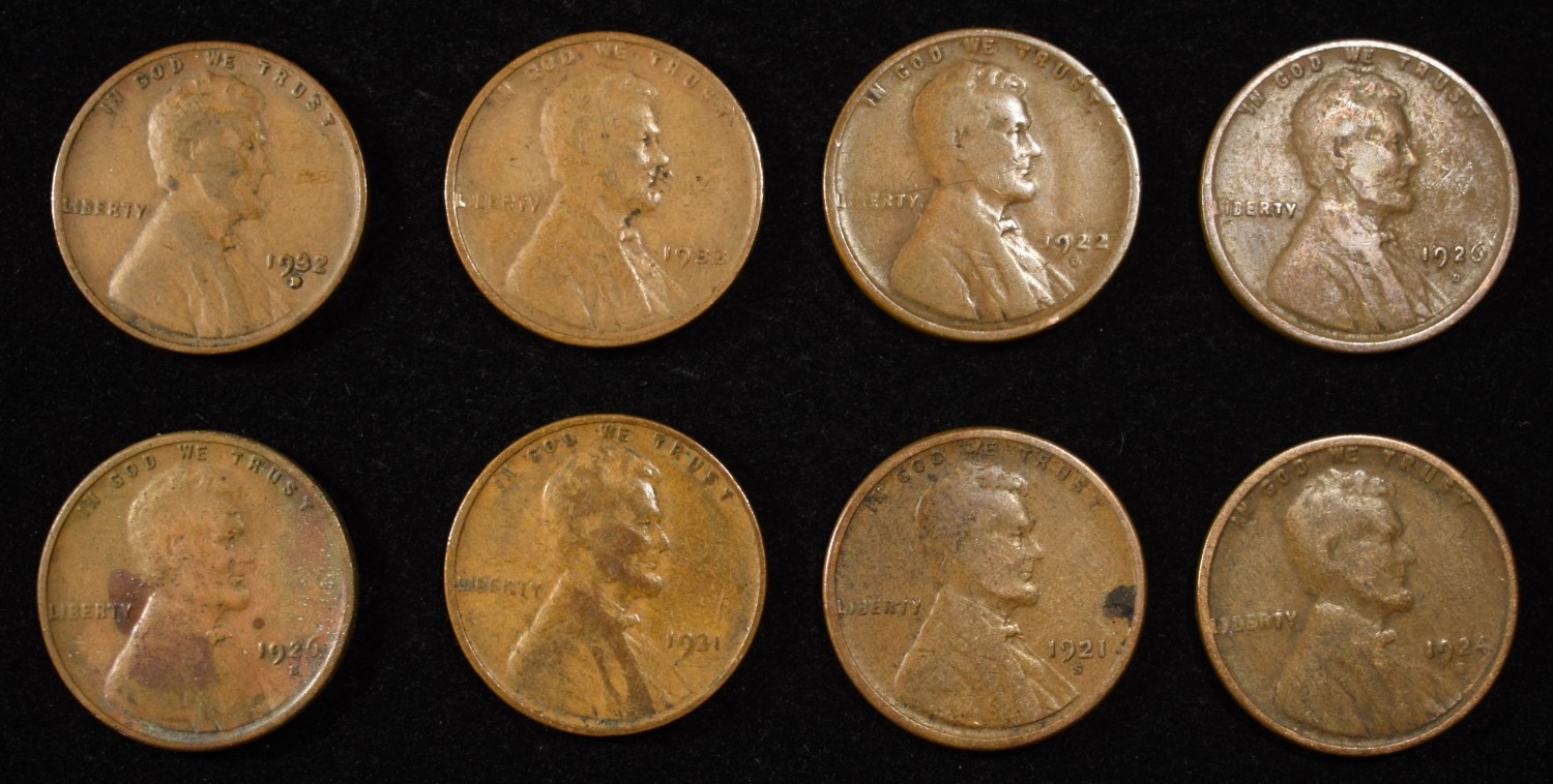 8 NICE EARLY SEMIKEY WHEAT CENTS