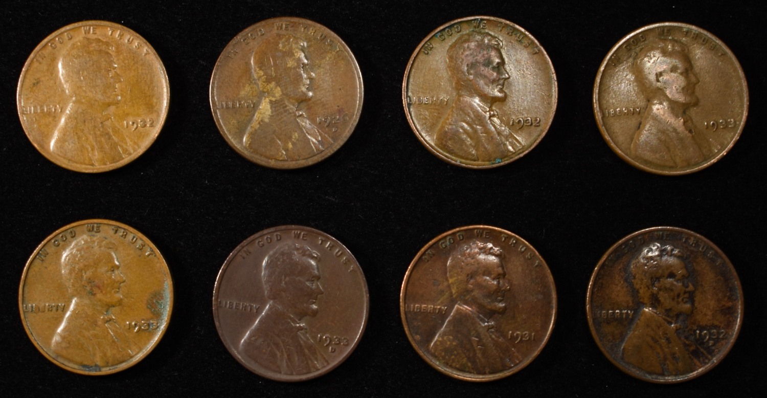 8 NICE EARLY SEMIKEY WHEAT CENTS