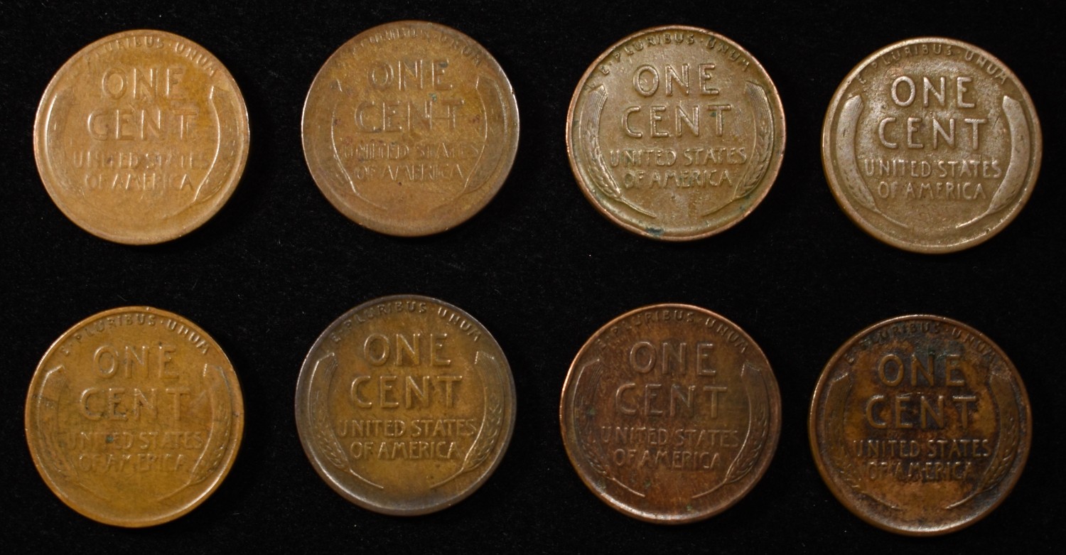 8 NICE EARLY SEMIKEY WHEAT CENTS