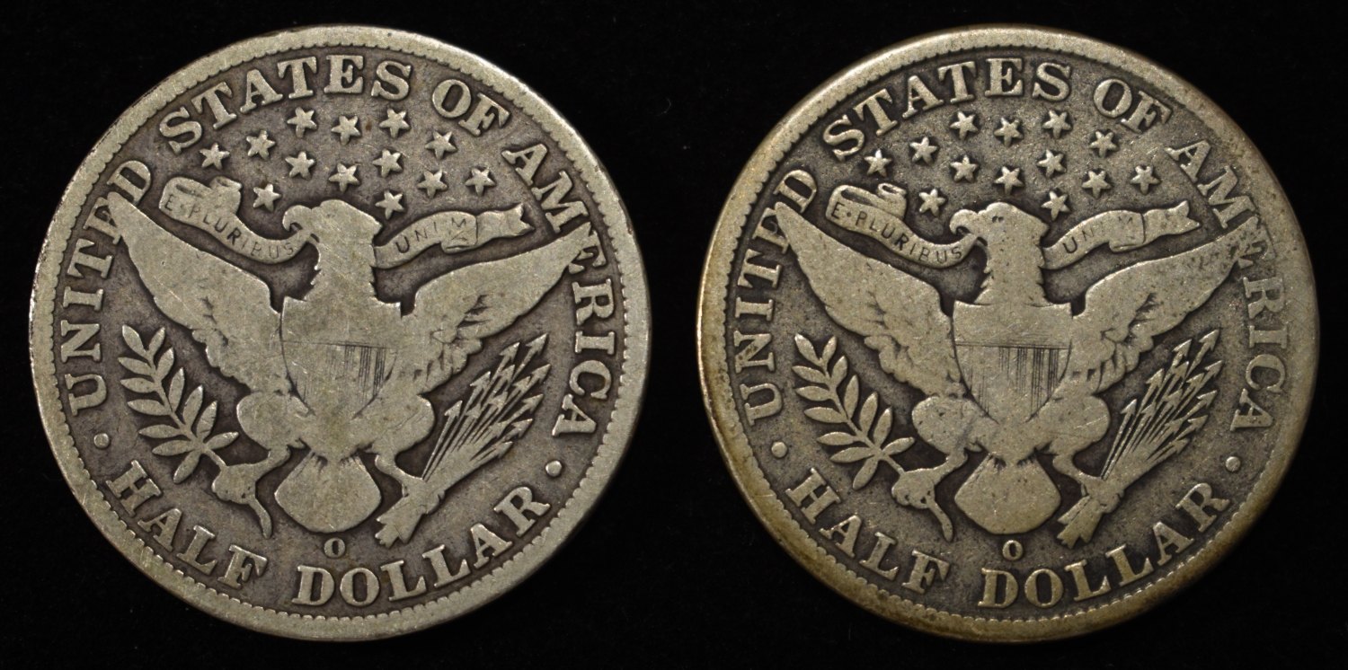 1904-O & 1905-O BARBER HALF DOLLARS