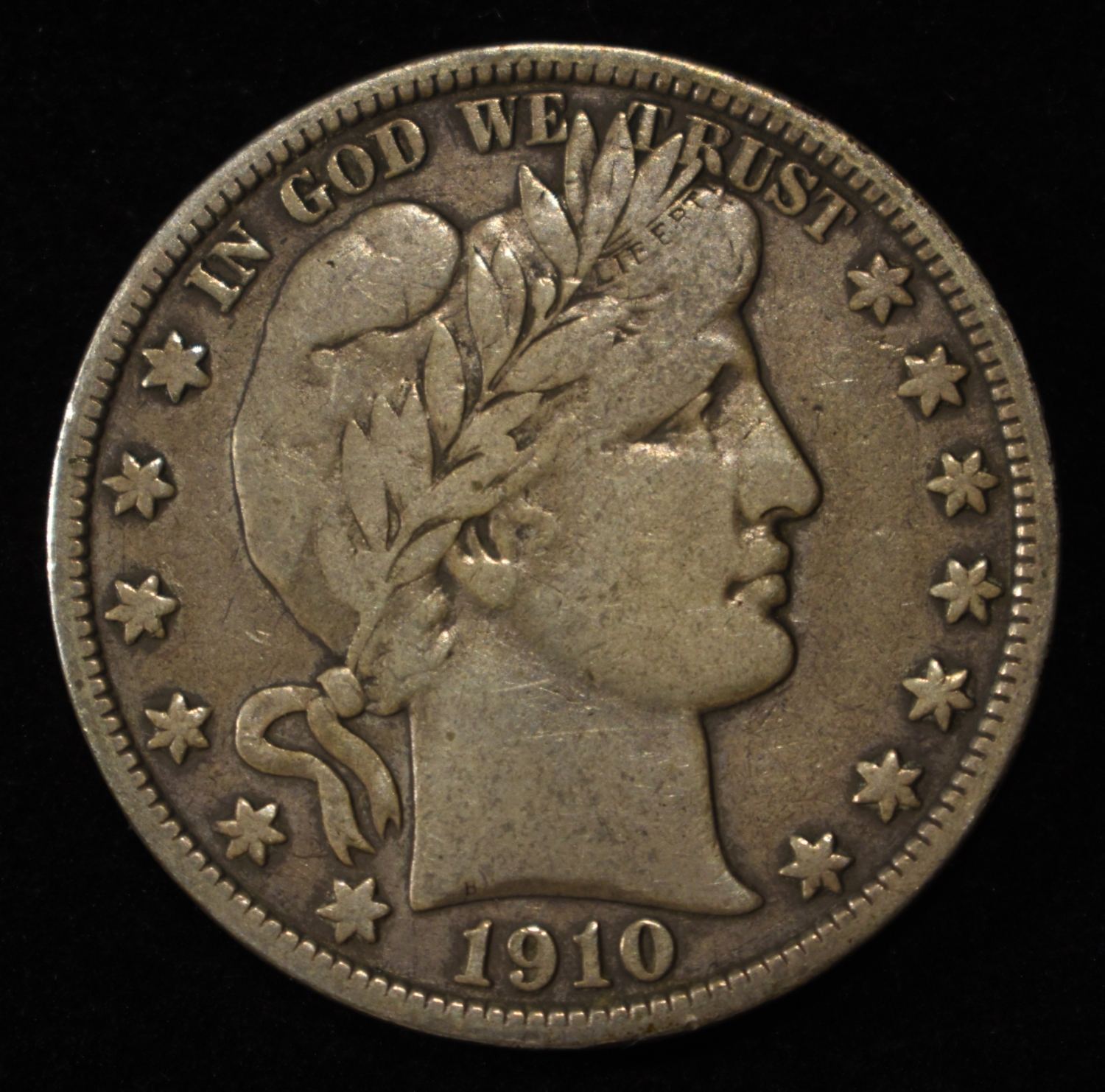 1910-S BARBER HALF DOLLAR VF