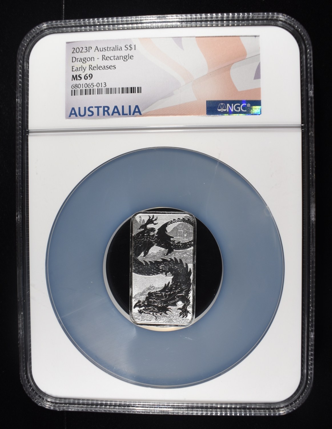 2023-P $1 AUSTALIA DRAGON NGC MS69 EARLY RELEASE