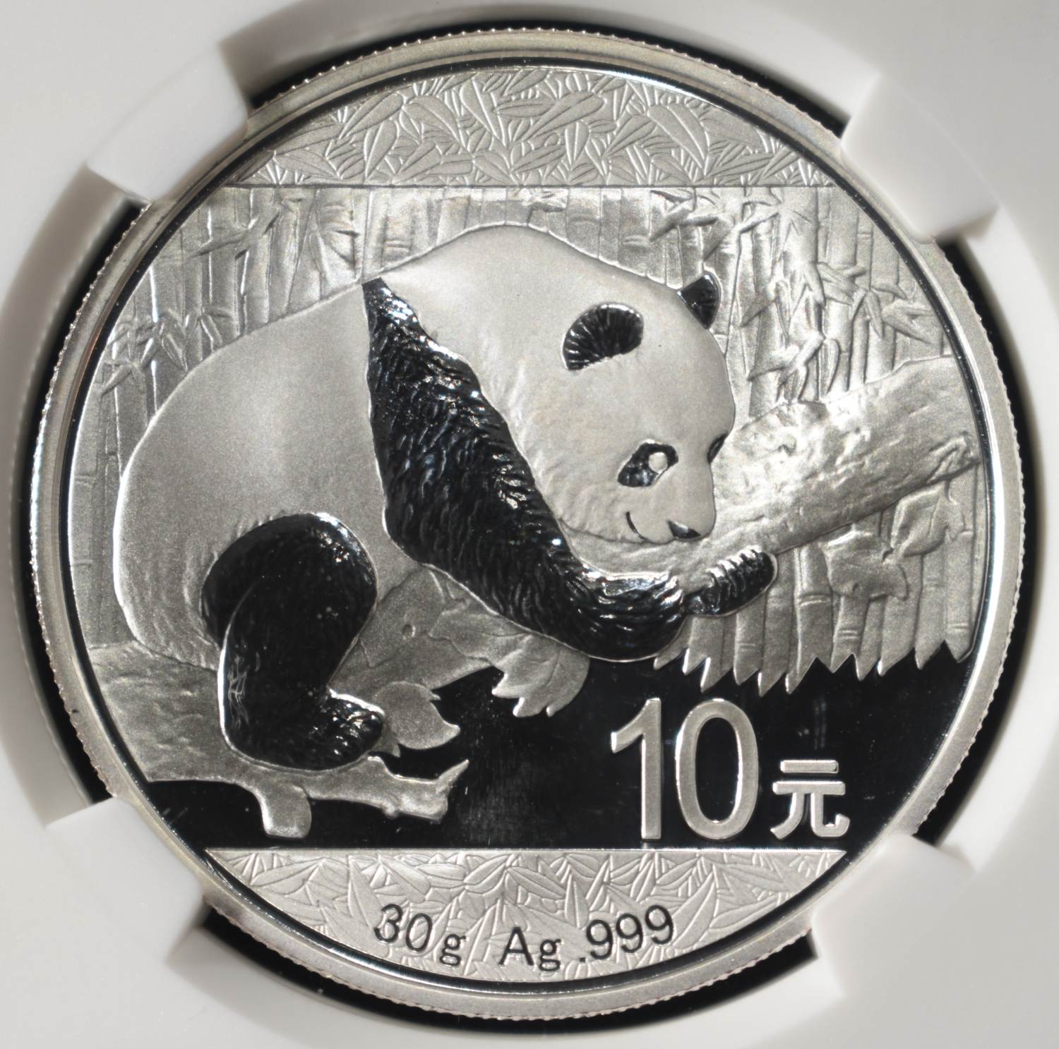 2016 CHINA $10Y 30G SILVER PANDA MS70 NGC