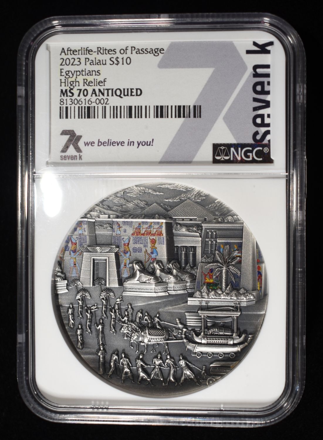 2023 PALAU EGYPTIAN AFTERLIFE HIGH RELIEF NGC MS70