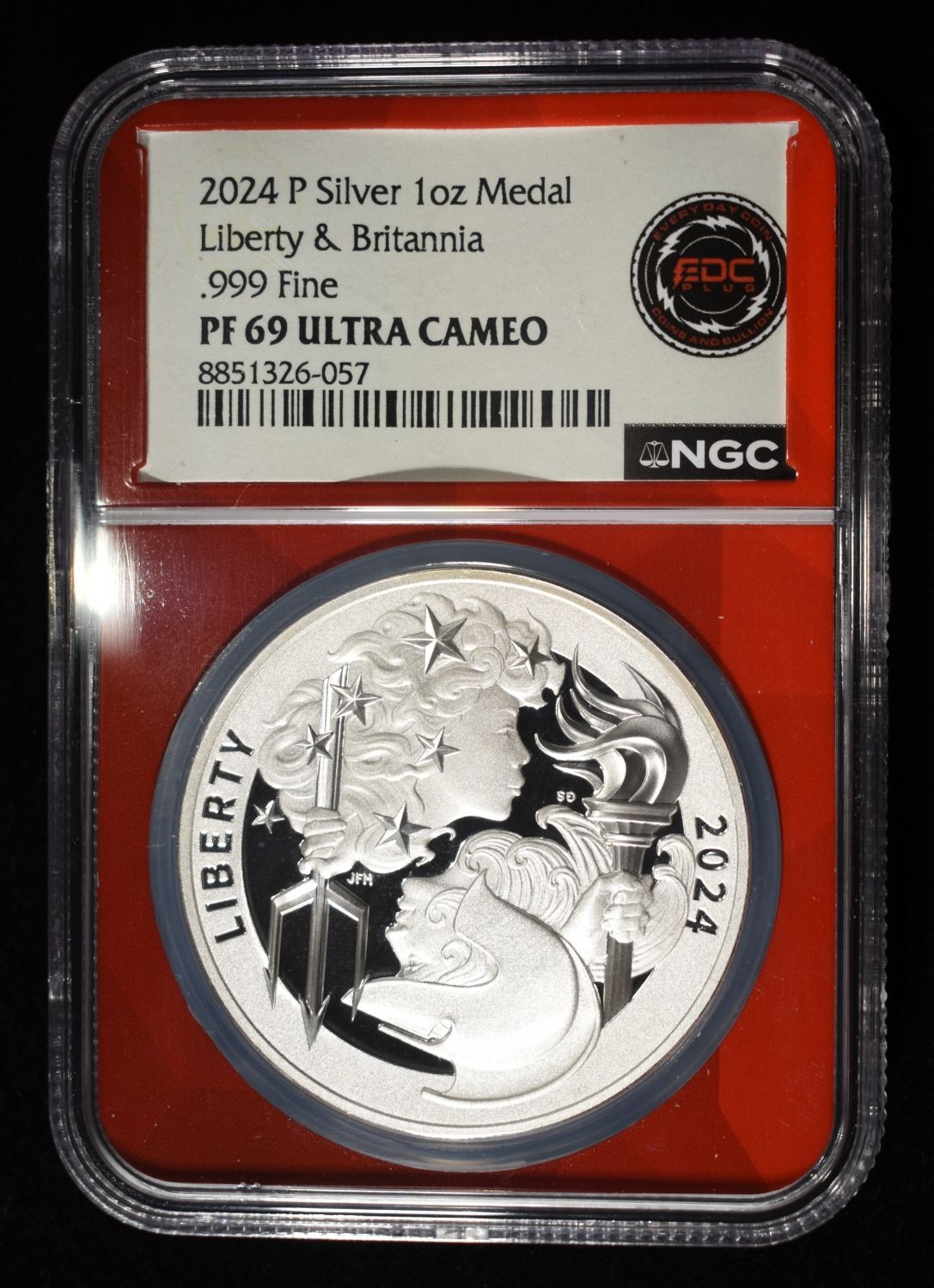 2024-P LIB & BRIT 1 OZ SILVER NGC PF69 UCAM