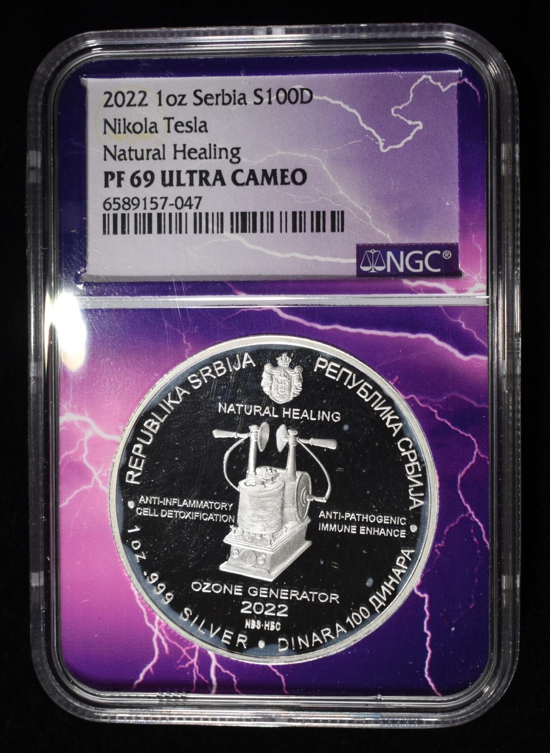 2022 SERBIA SILVER NIKOLA TESLA NGC PF-69 UCAM