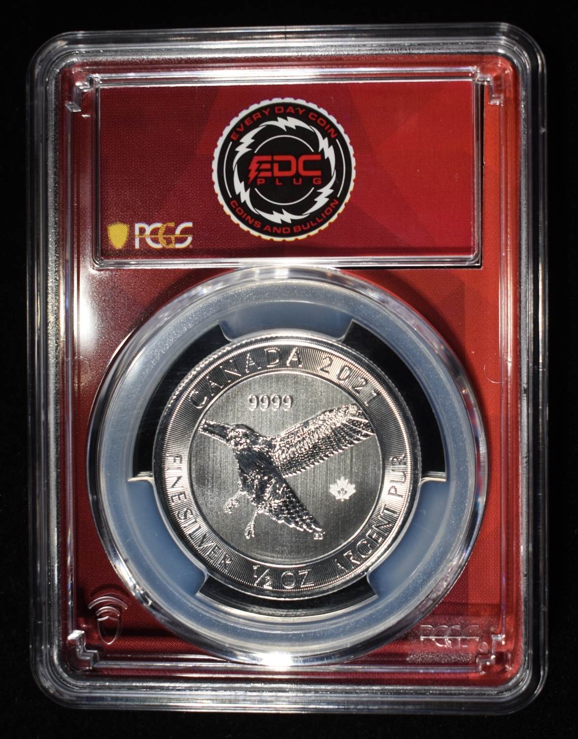 2021 CANADA RED TAILED HAWK 1/2OZ SILVER PCGS MS69
