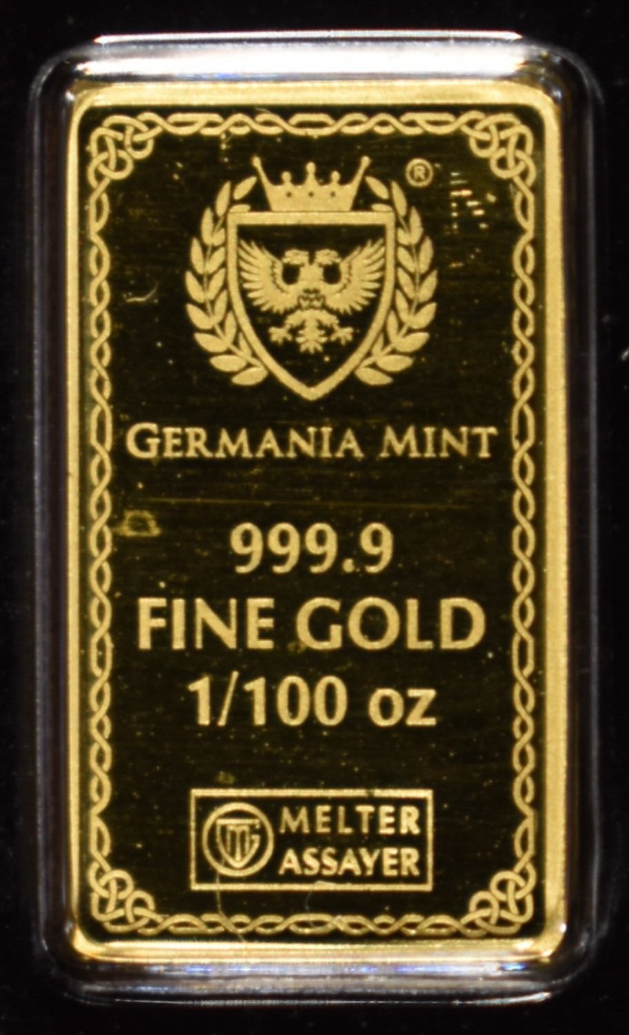 FRIGG 1/100TH OZ .9999 GOLD BAR