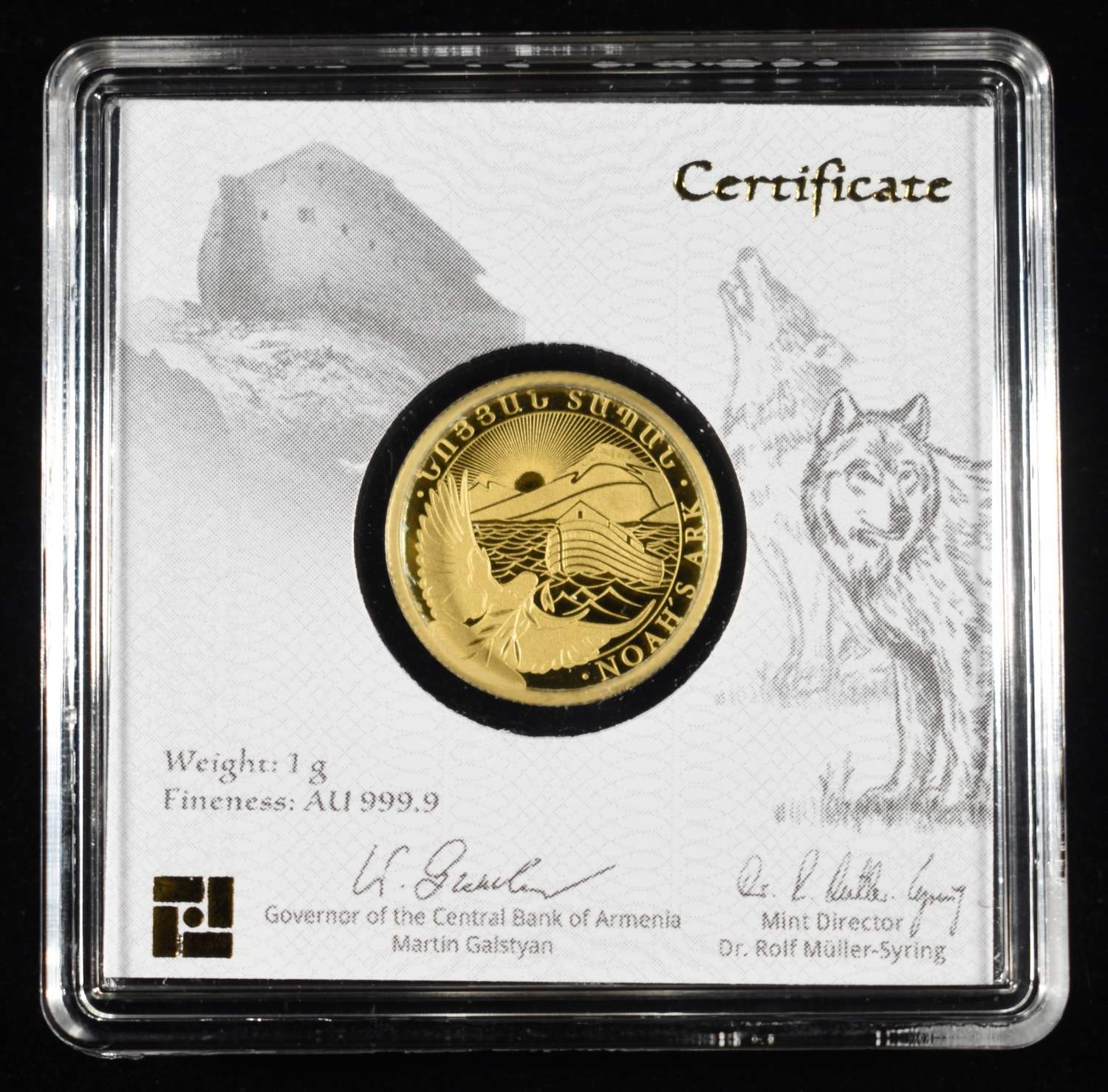 2026 ARMENIA 1 GRAM GOLD NOAH'S ARK