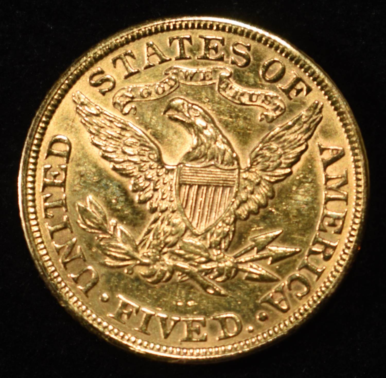 1897 $5 GOLD LIBERTY AU/BU