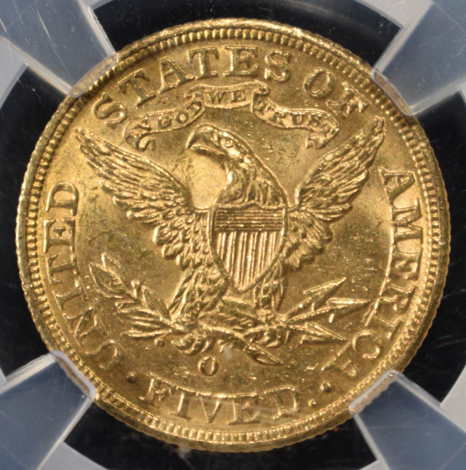 1893-O $5 GOLD LIBERTY NGC MS-61