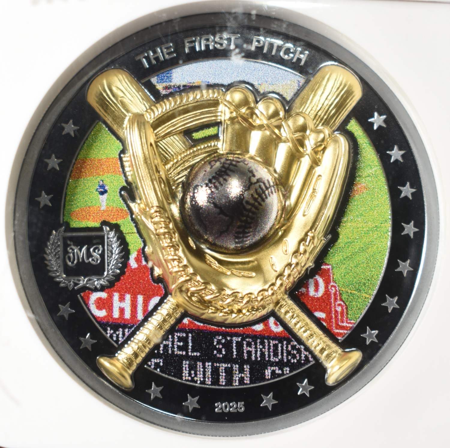 2025 GILT COOK ISLANDS FIRST PITCH NGC PF70 UCAM