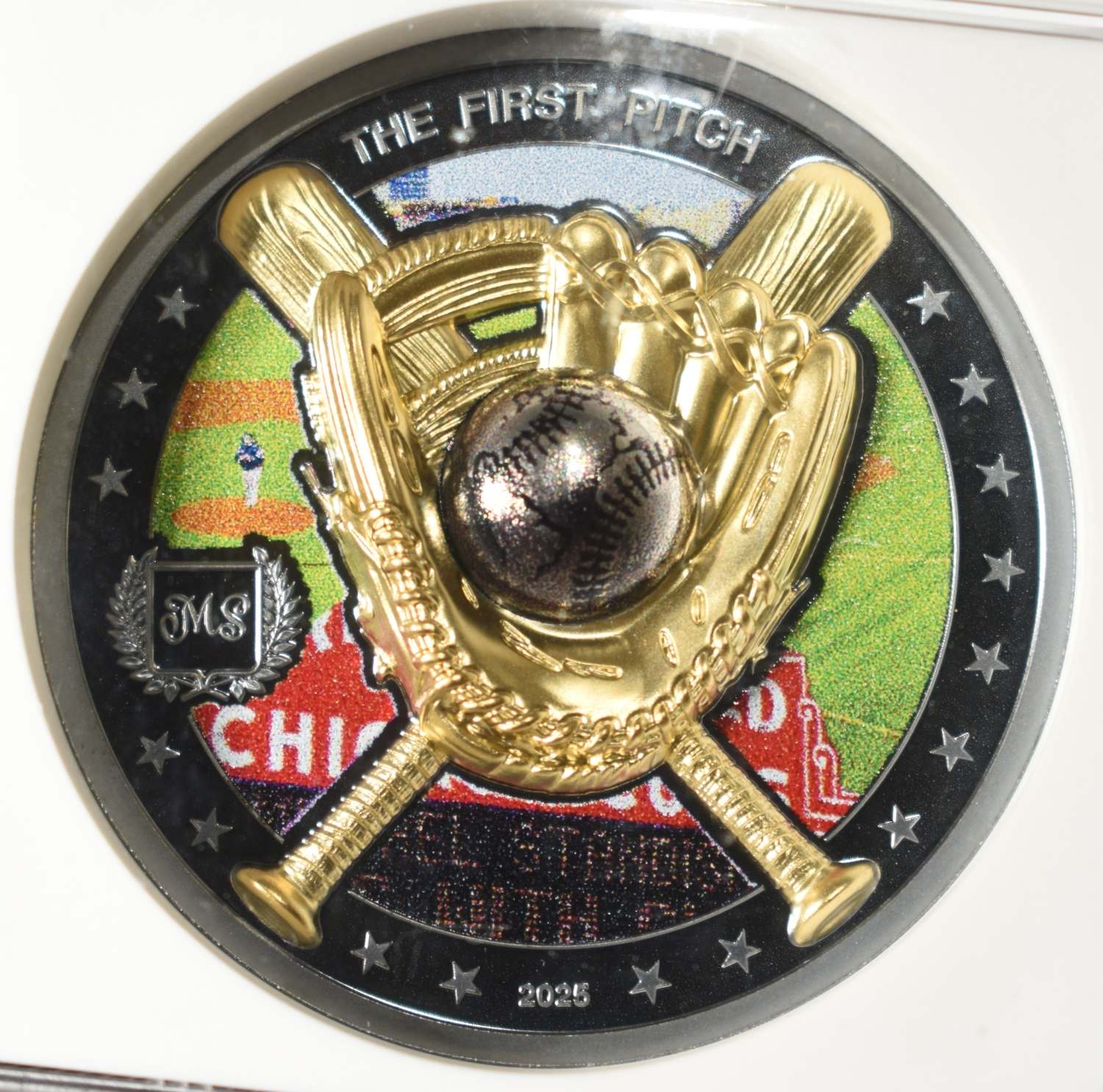 2025 GILT COOK ISLANDS FIRST PITCH NGC PF70 UCAM