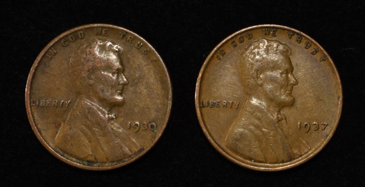 (250) WHEAT CENTS FROM THE 1930'S