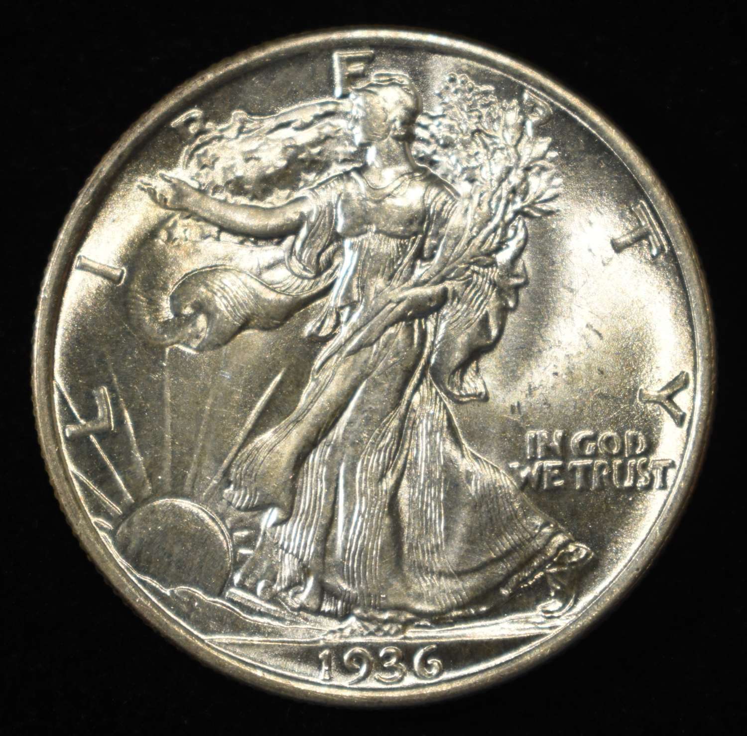 1936 WALKING LIBERTY HALF DOLLAR CH TO GEM BU
