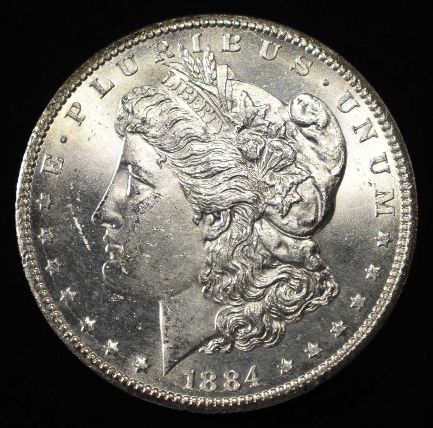 1884-CC MORGAN DOLLAR FROSTY GEM BU